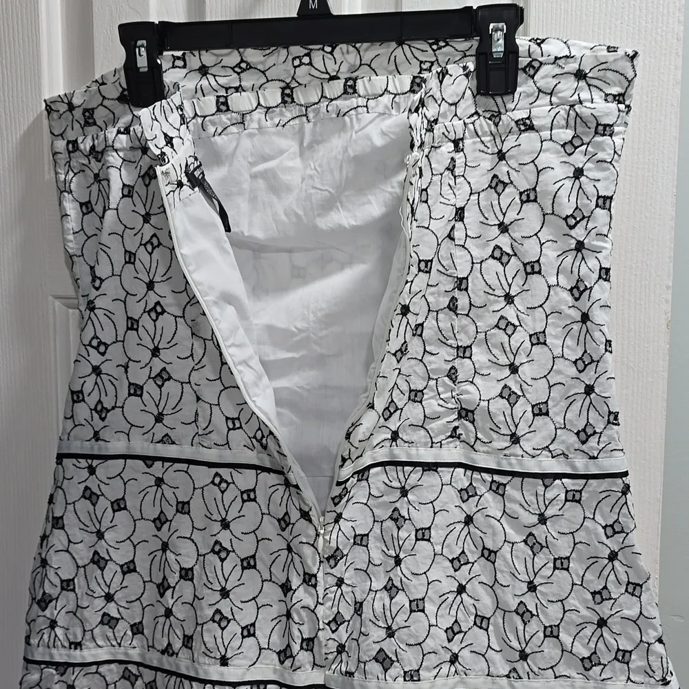 Autograph Black & White Floral Dress Size 14 - Picture 11 of 14